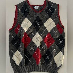 Greendog Kids Argyle Sweater Vest - Black, Red, White, Gray